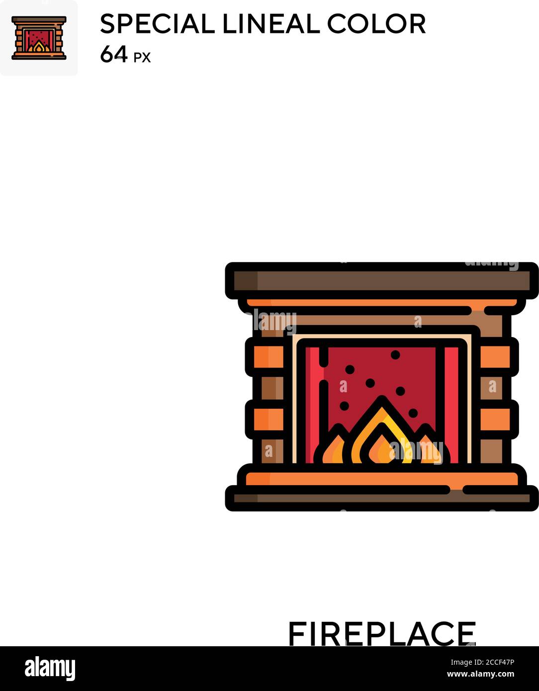 Fireplace Special lineal color icon. Illustration symbol design ...