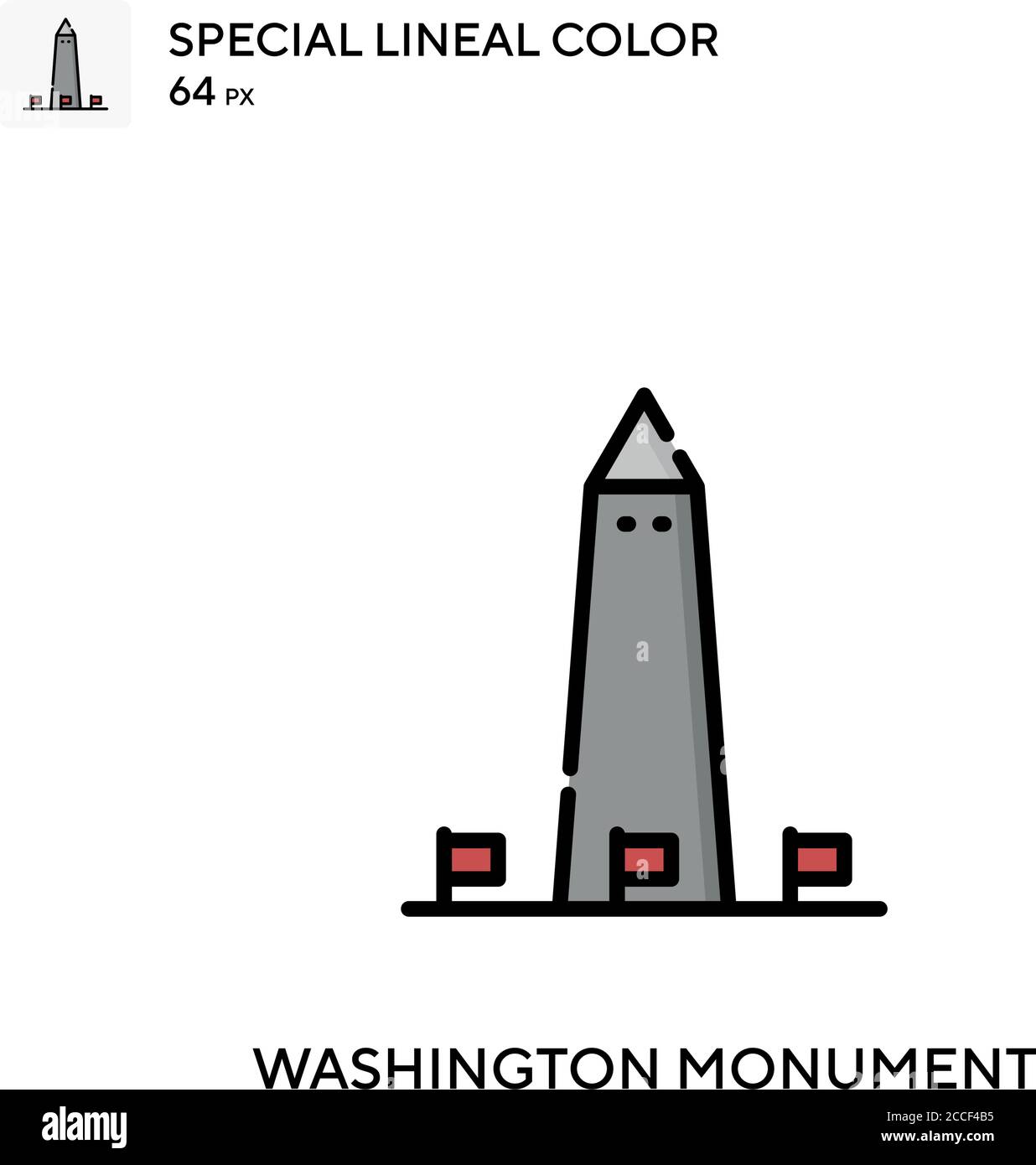 Washington monument Special lineal color icon. Illustration symbol ...