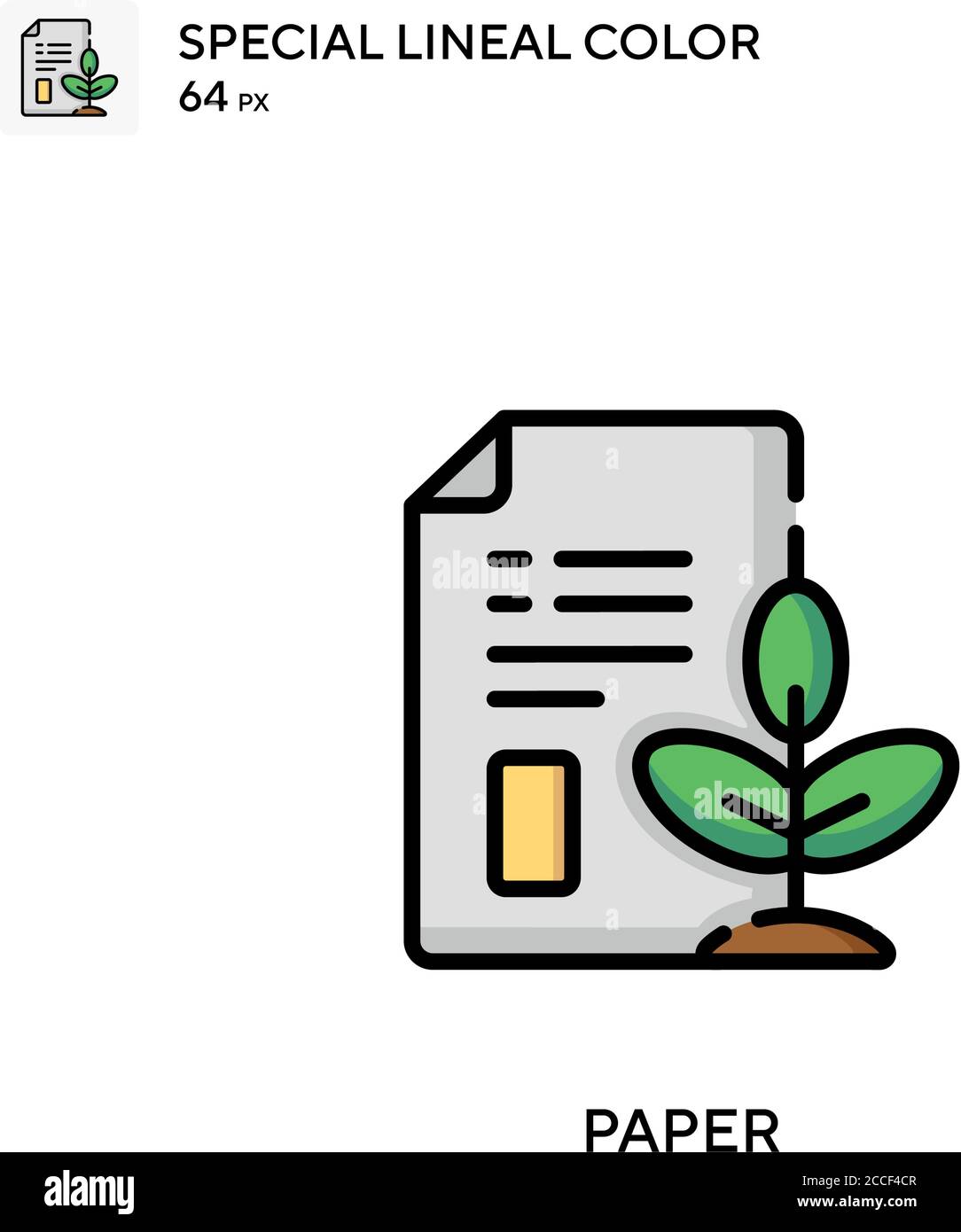 Paper Special lineal color icon. Illustration symbol design template ...
