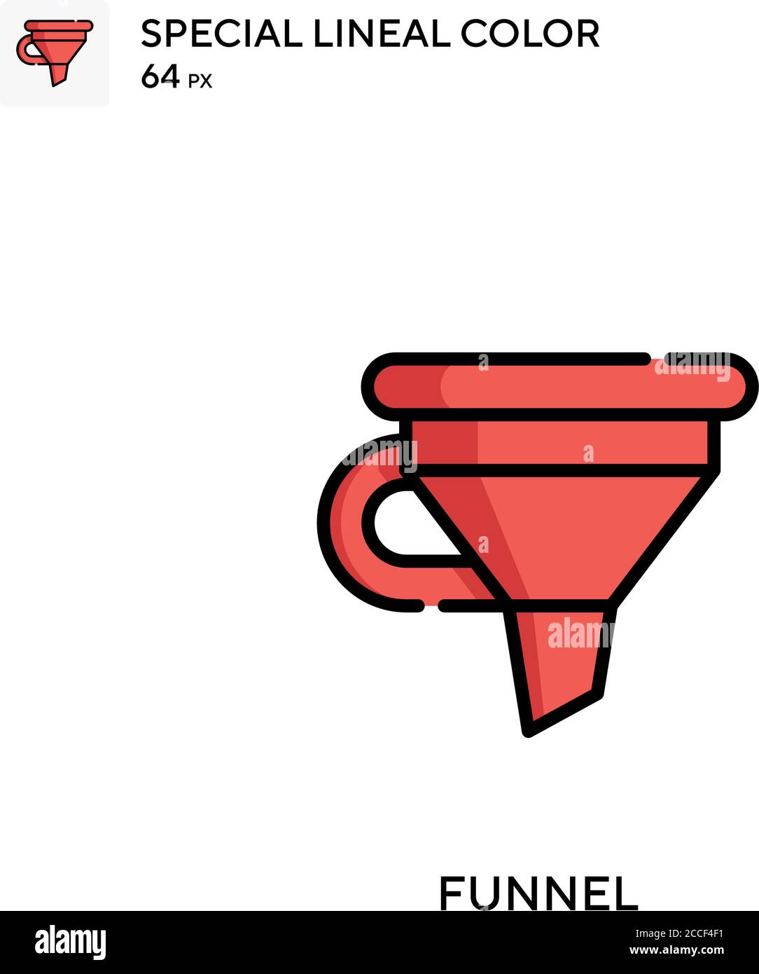 Funnel Special lineal color icon. Illustration symbol design template ...