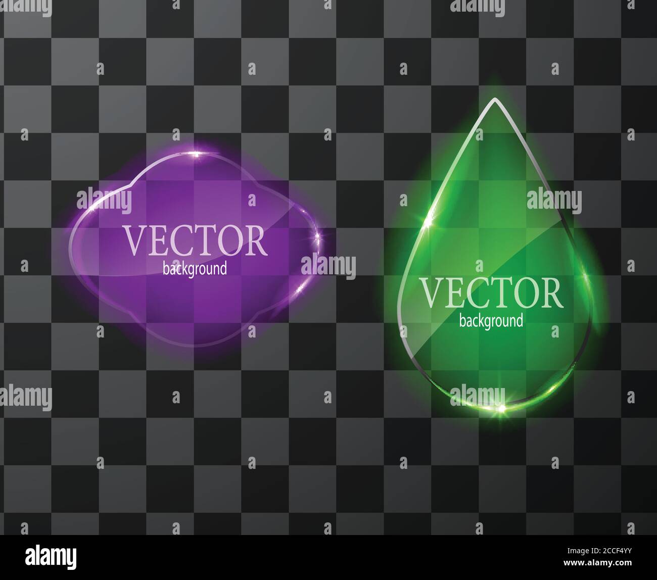 Glass vector button plane. Easy editable background Stock Vector