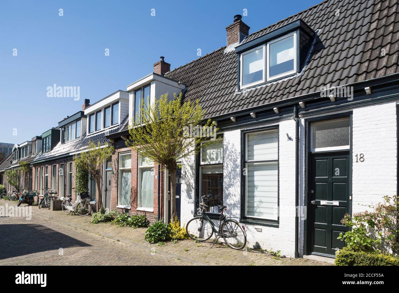 old captain's houses in Groningen, Netherlands Stock Photo Alamy