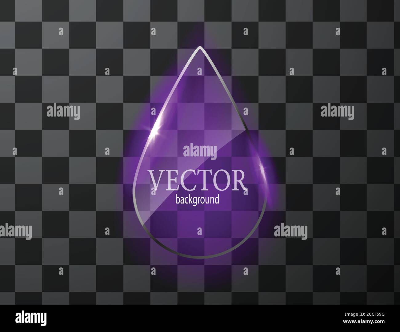 Glass vector button plane. Easy editable background Stock Vector