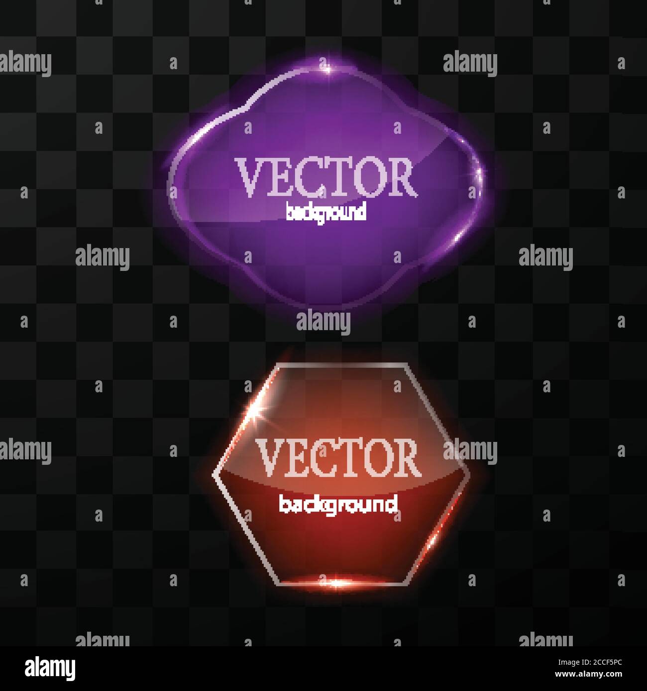 Glass vector button plane. Easy editable background Stock Vector