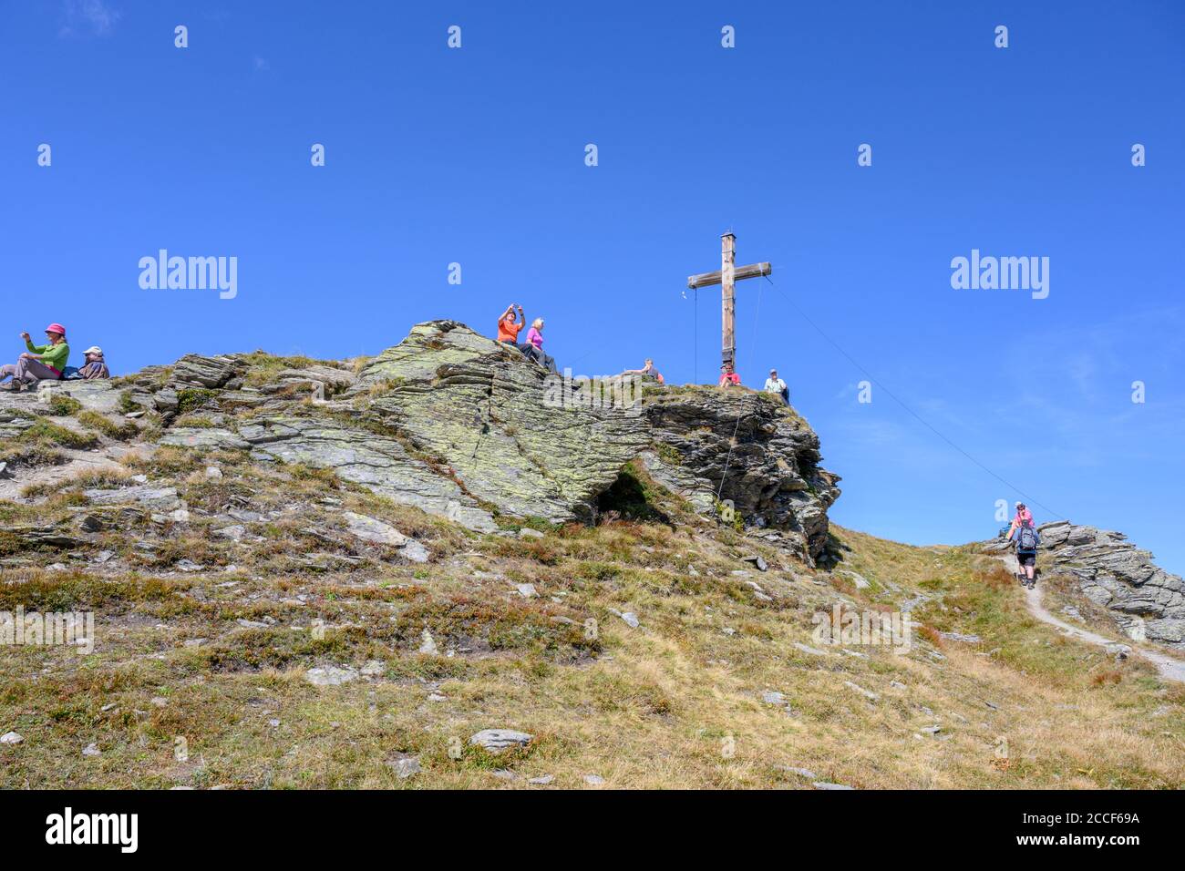 Austria, Montafon, Gaschurn, summit of Madrisella (2466 m). Stock Photo