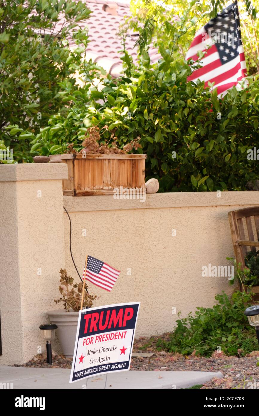 Yard sign in support of Trump Stock Photo