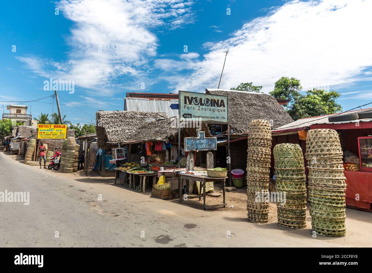 Market, Ivoloina, Taomasina, Tamatave, Madagascar, Africa, Indian Ocean Stock Photo