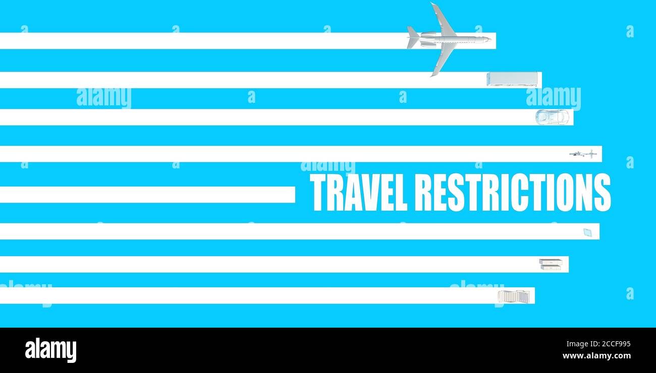 Travel Restrictions for Information Update as a Traveler Concept Stock Photo