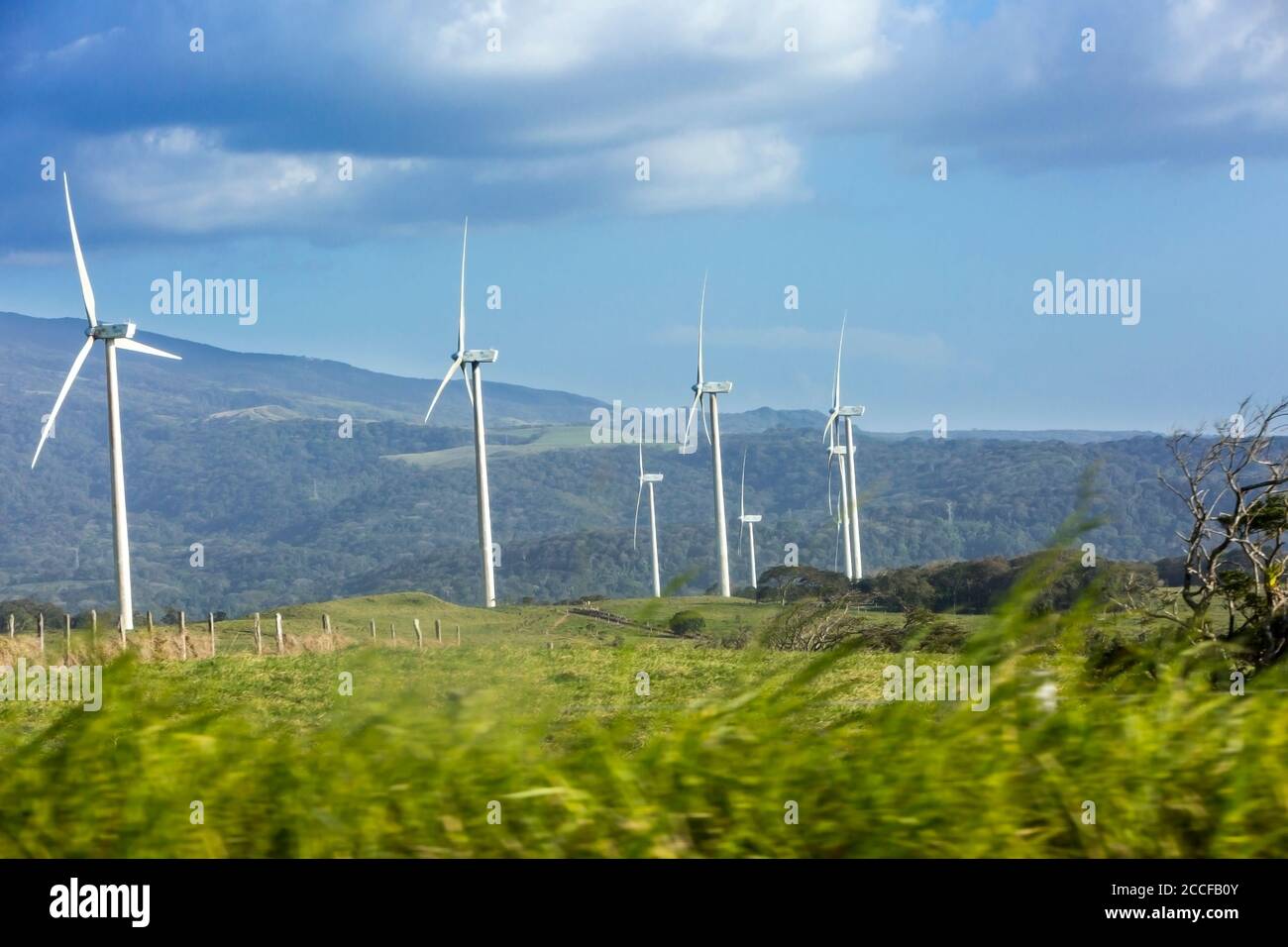 wind turbines, Guanacaste Province, northern Costa Rica, Central ...