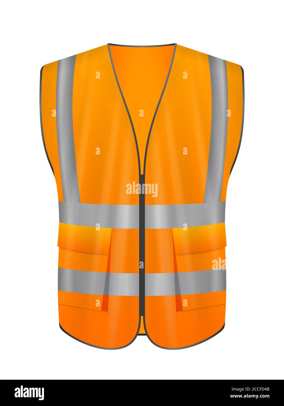 Safety vest front on a white background. Vector illustration Stock ...