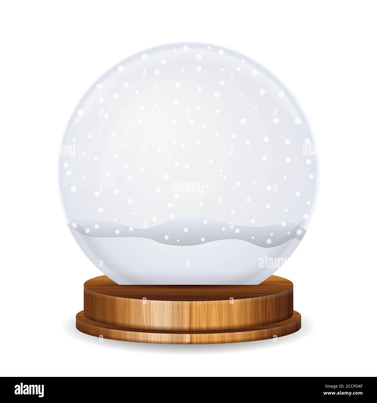 Snow globe on a white background. Vector illustration Stock Photo - Alamy
