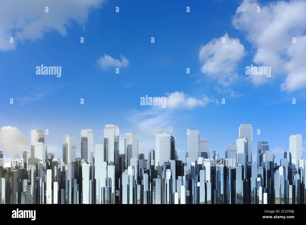 3d rendering high rise building with blue sky background Stock Photo ...