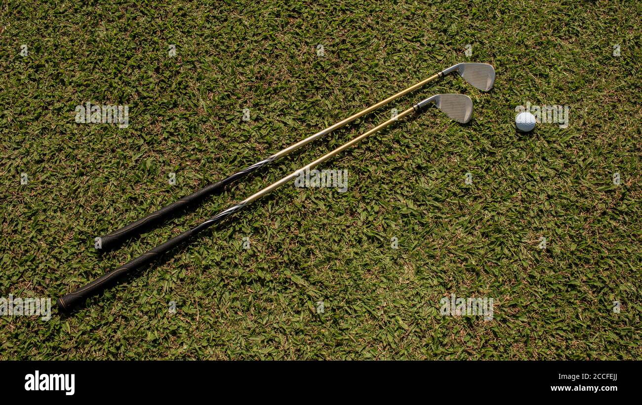 The background. golf clubs and balls. Bali. Indonesia Stock Photo Alamy
