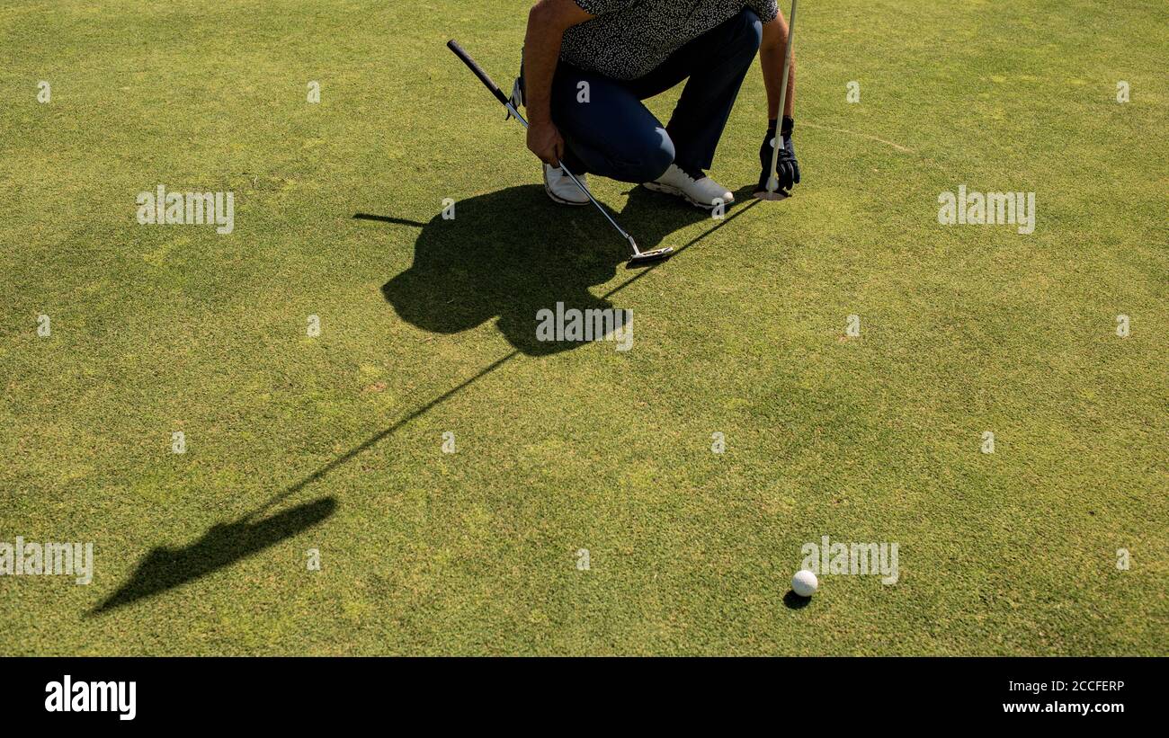 A person playing golf. High quality photo Stock Photo