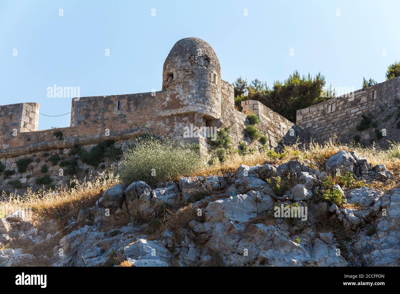 Fortezza - Venetian fortress of Rethymno, North Crete, Greece Stock Photo