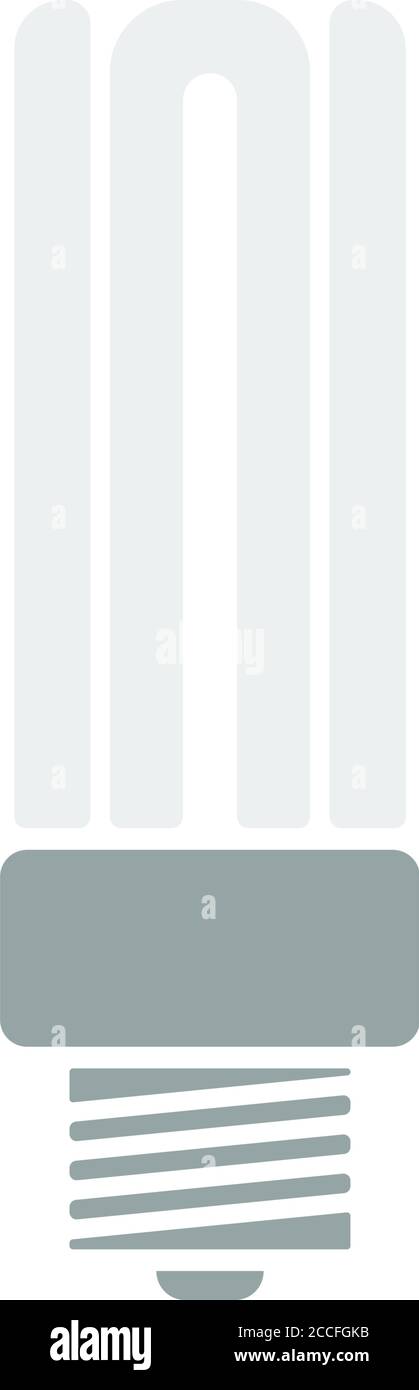 Energy Saving Light Bulb Icon. Flat Color Design. Vector Illustration ...