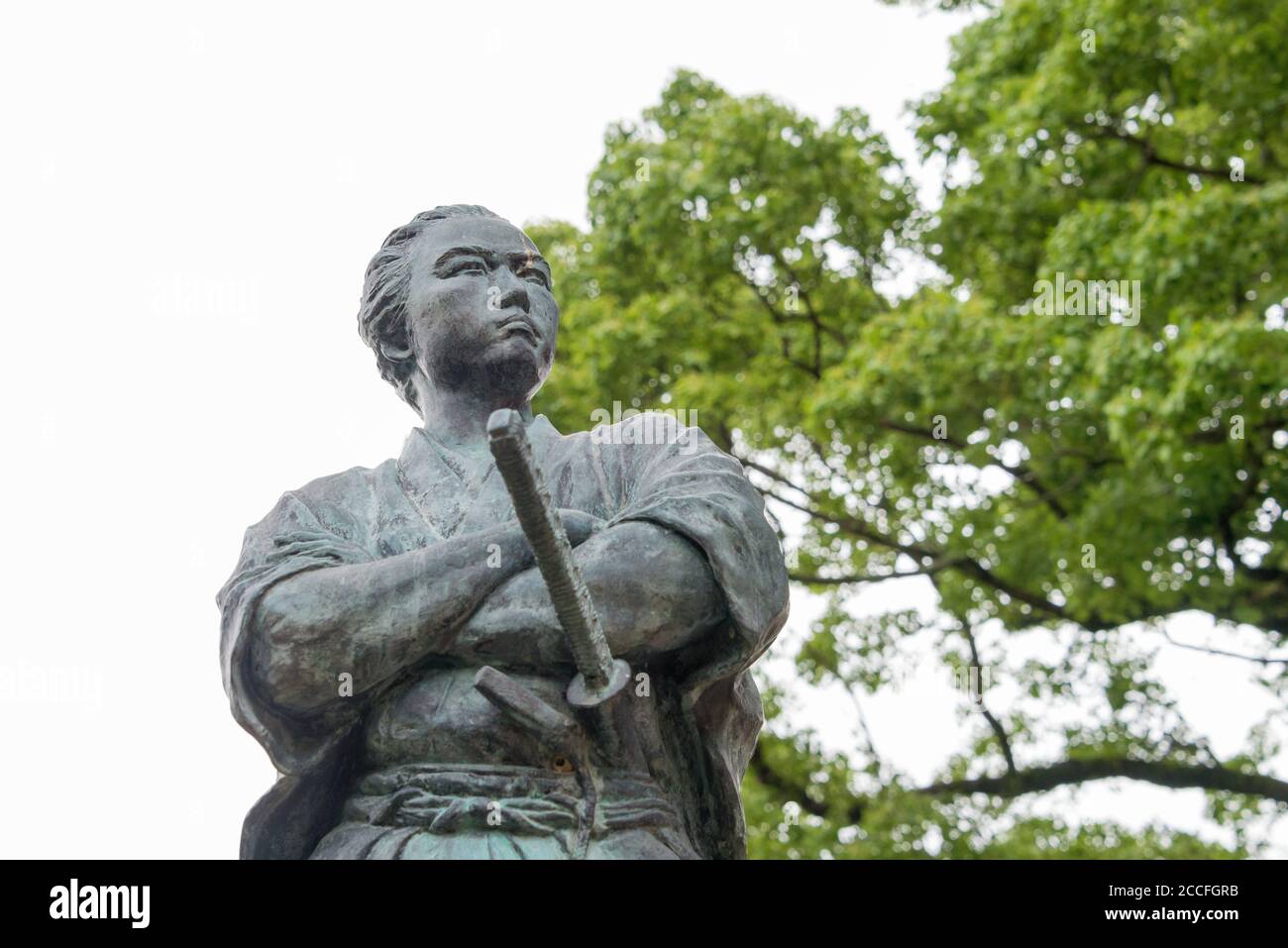 Nagasaki, Japan - Sakamoto Ryoma Statue at Wakamiya Inari Shrine in ...