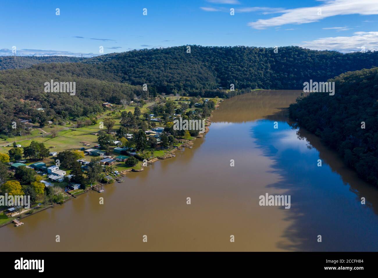 The Hawkesbury River in regional New South Wales in Australia Stock