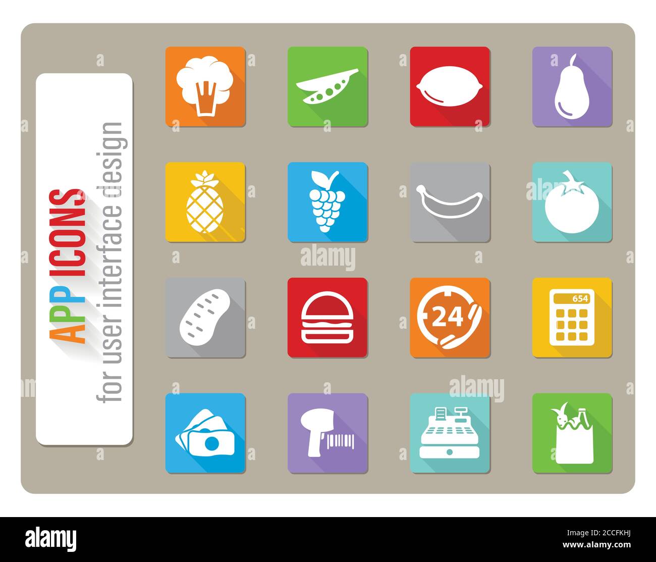 Grocery shopping bag food Stock Vector Images - Alamy