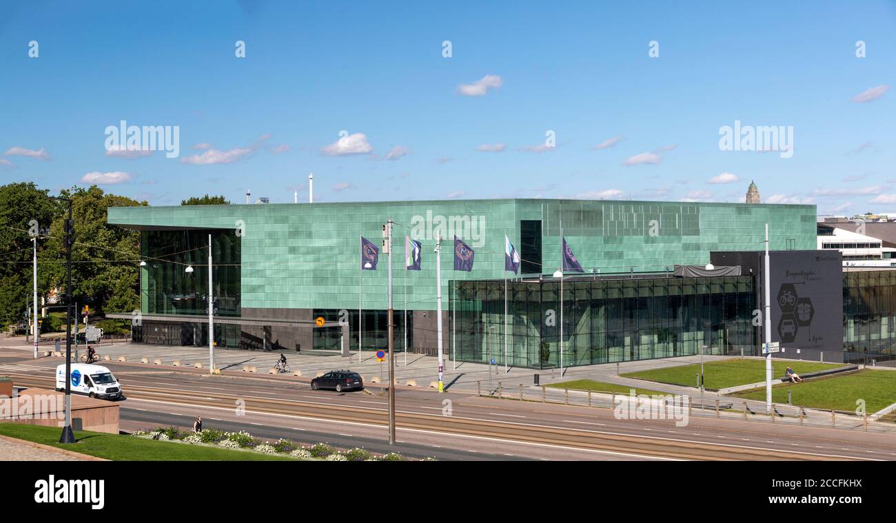 Helsinki Music Centre is located downtown Finnish capital. The house is home for Sibelius Academy and two symphony orchestras. Stock Photo