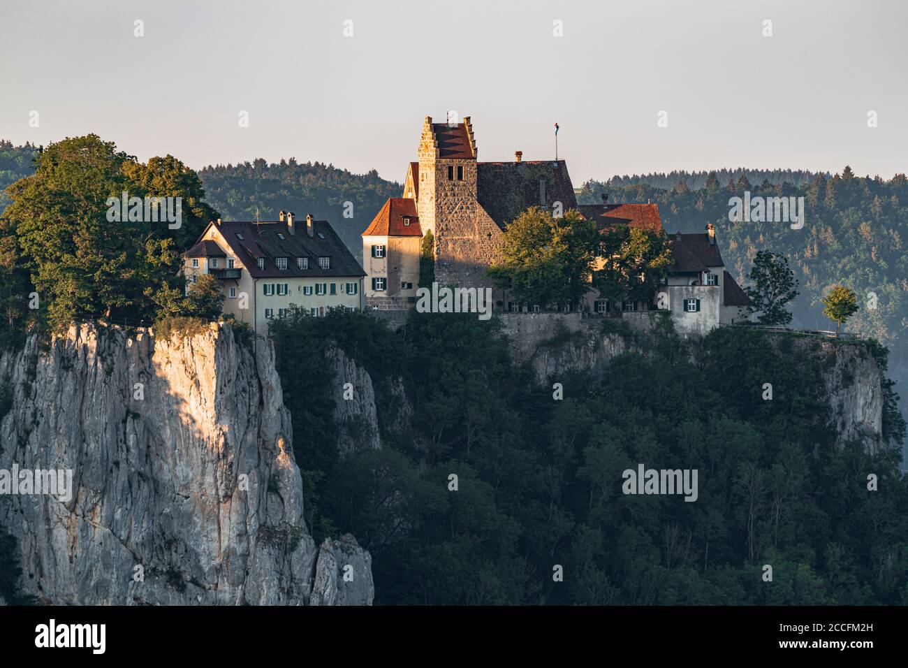 Werenwag Castle, Upper Danube Valley, Swabian Alb, Langenbrunn, Beuron, Sigmaringen District, Baden-Württemberg, Germany, Europe Stock Photo