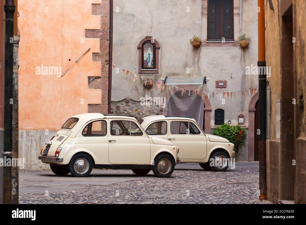 Fiat 500, Nuova, Cinquecento, car, vintage car, Italy, Stock Photo