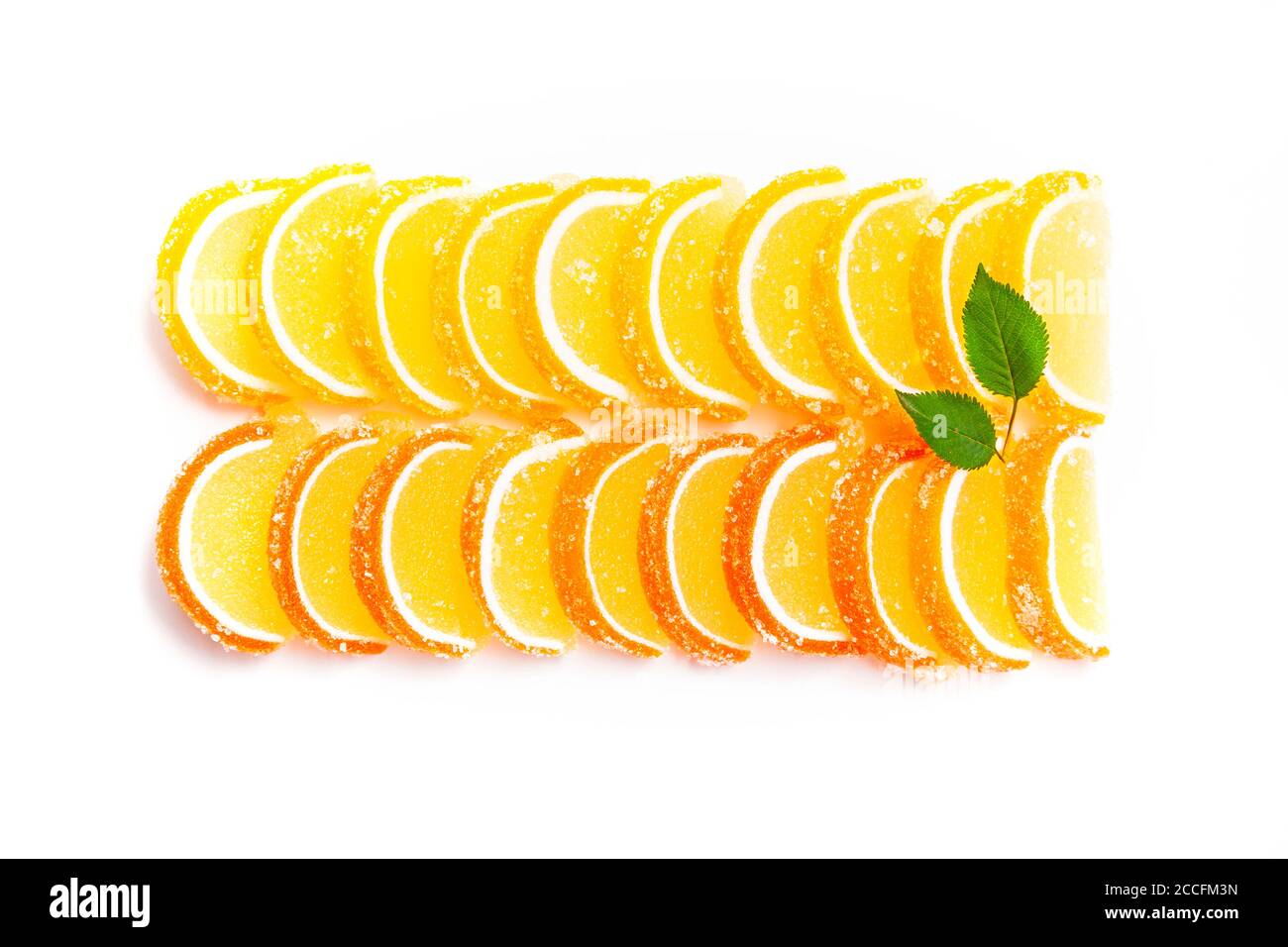 Sugar citrus fruit isolated as a laying picture Stock Photo