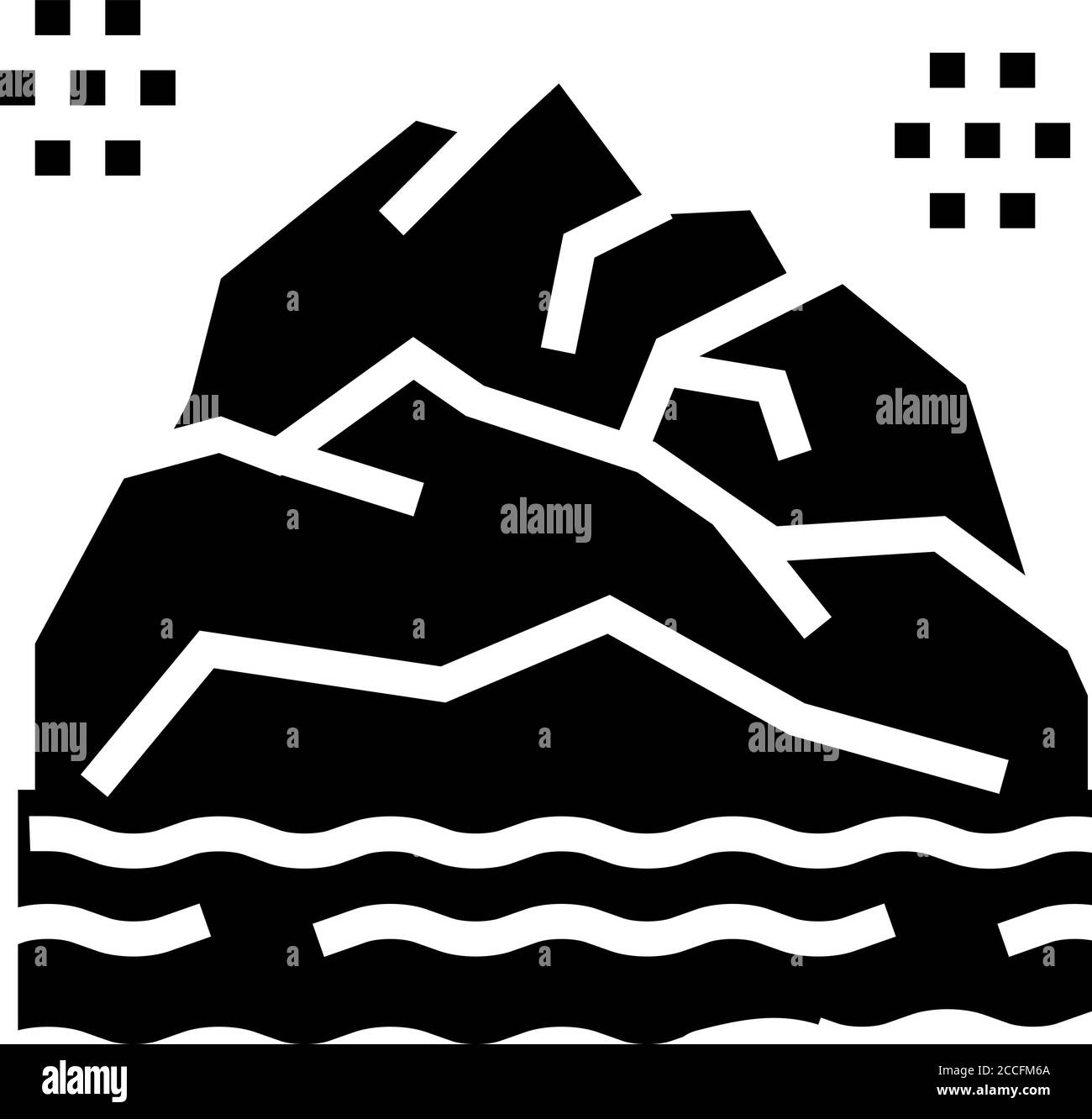 mountain landscape glyph icon vector illustration Stock Vector Image ...