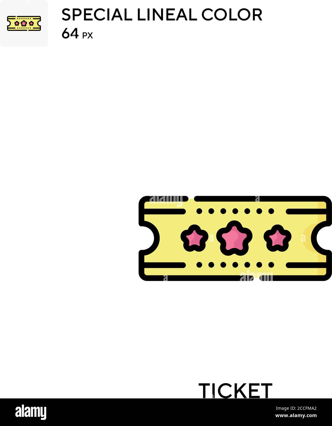 Ticket Special lineal color icon. Illustration symbol design template ...