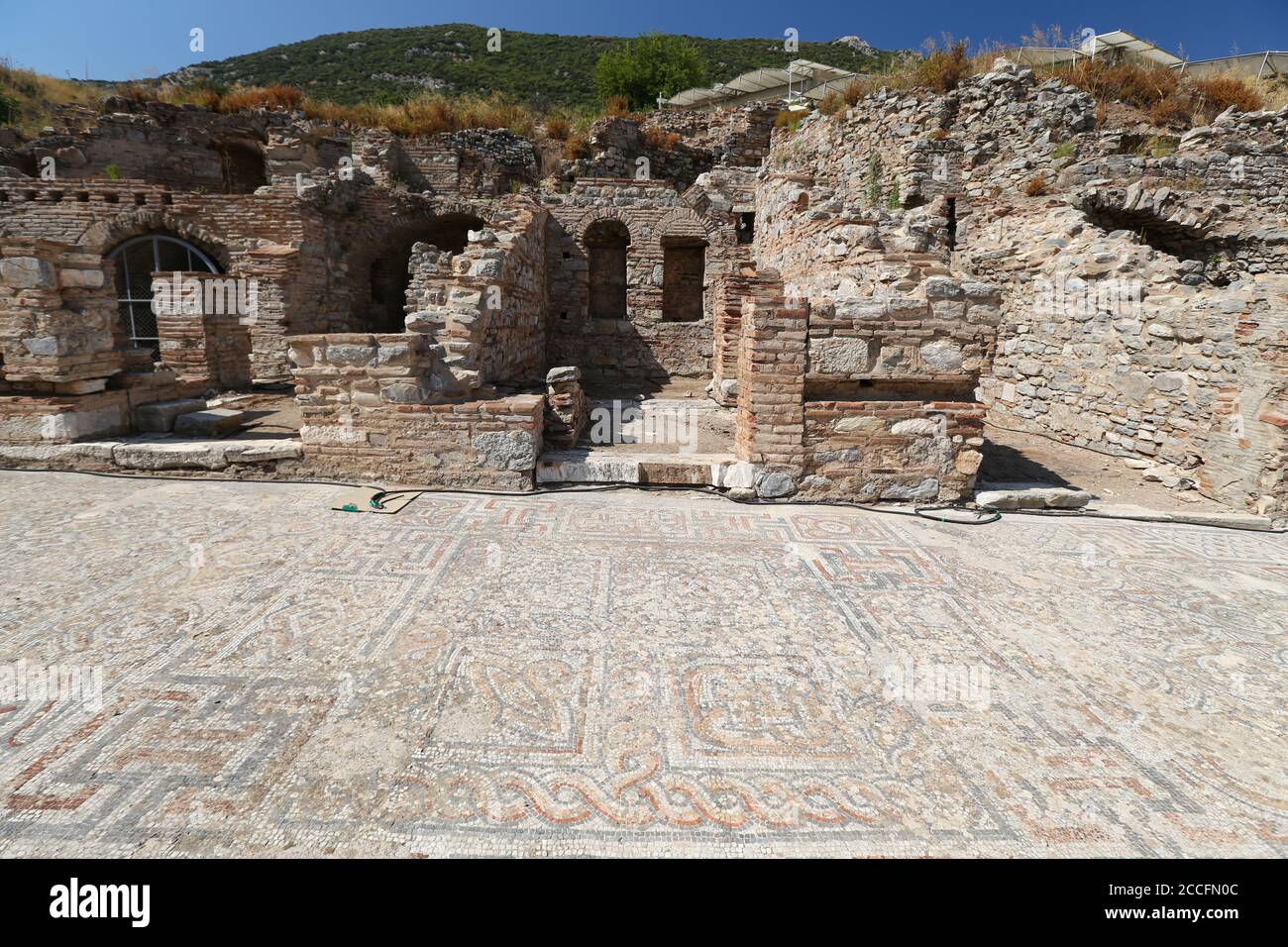 Mosaics In Ephesus Ancient City In Selcuk Town Izmir City Turkey 