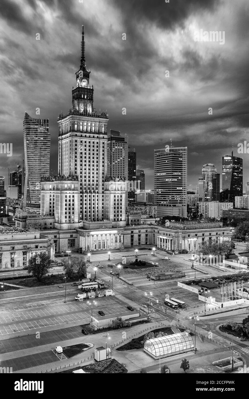 Europa, Poland, Voivodeship Masovian, Warsaw - the capital and largest city of Poland - Palace of Culture and Science Stock Photo