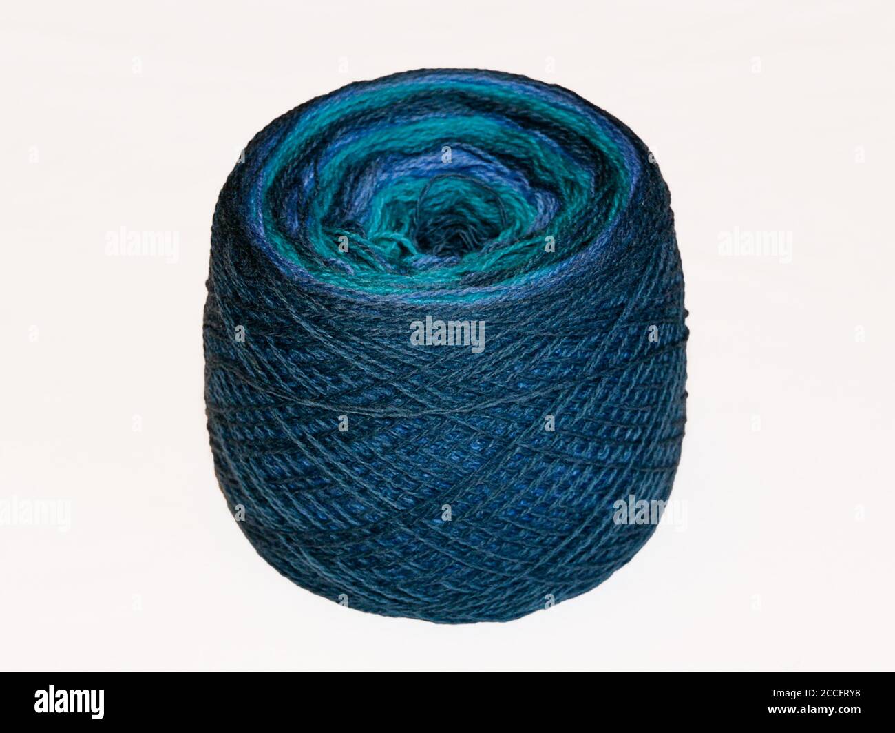 Colored ball of yarn. Rainbow colors. Yarn for knitting. Skein of yarn