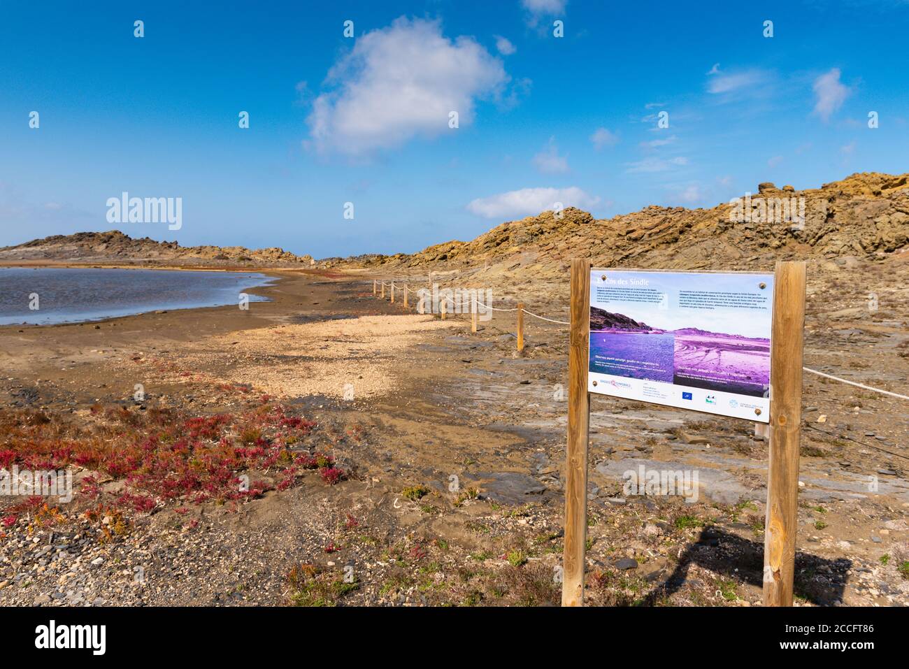 Sign board of S'Albufera des Grau - natural park on the island of ...