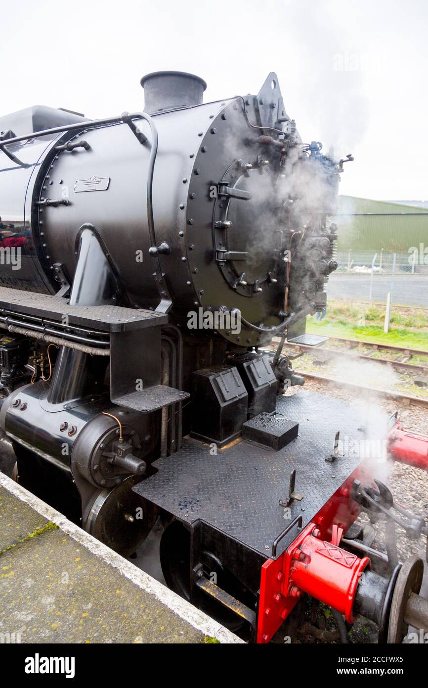 Ex-USA S160 steam loco 6046 at Minehead Station, West Somerset Railway Spring Gala, England, UK Stock Photo