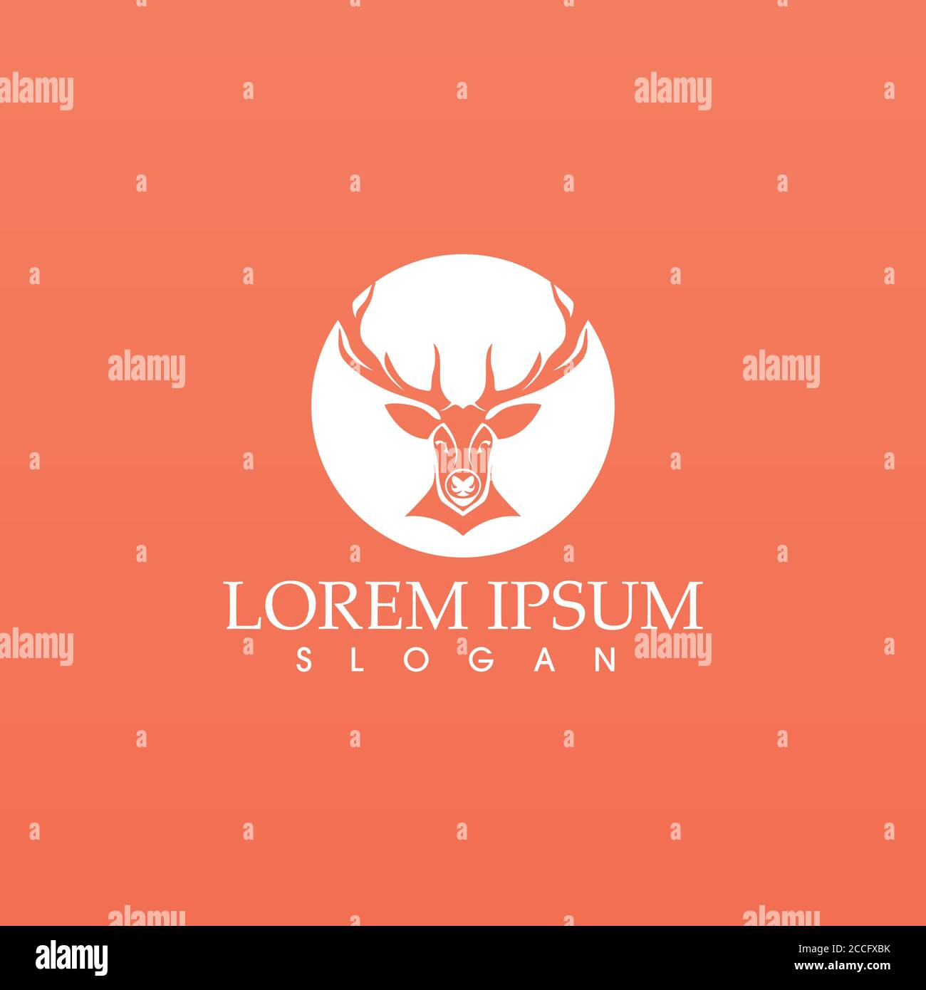 Deer Logo Template vector icon illustration design Stock Vector Image