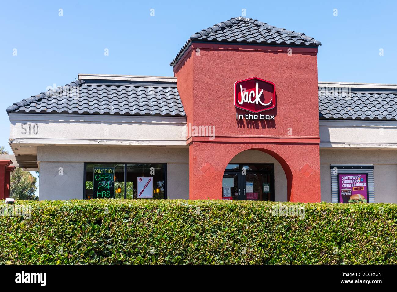 August 3, 2020 Mountain View / CA / USA - Jack in the box location in San Francisco bay area Stock Photo