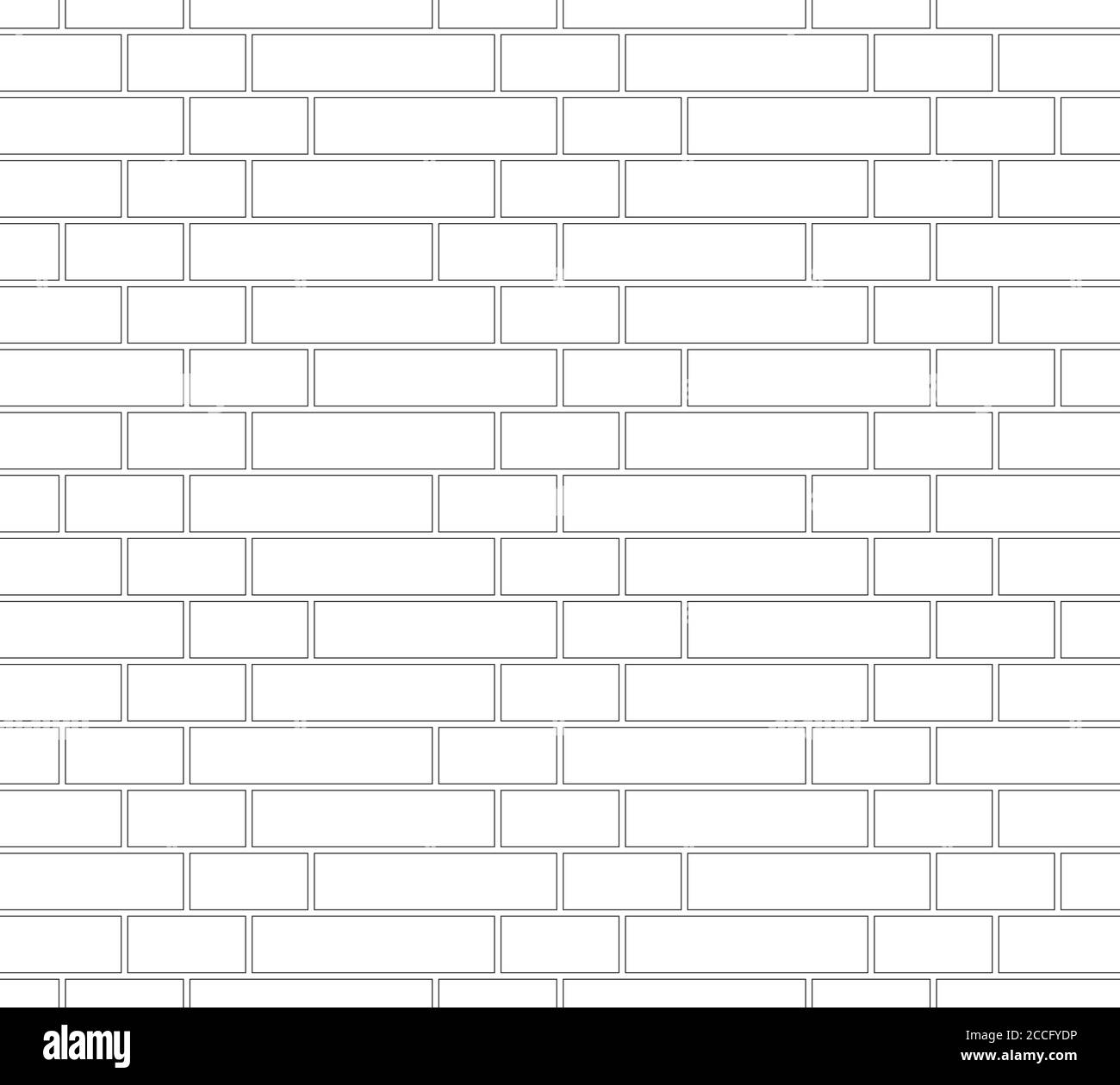 Brickwork texture seamless pattern. Simple appearance of Gothic brick bond. Zigzag masonry design. Seamless monochrome vector illustration. Stock Vector