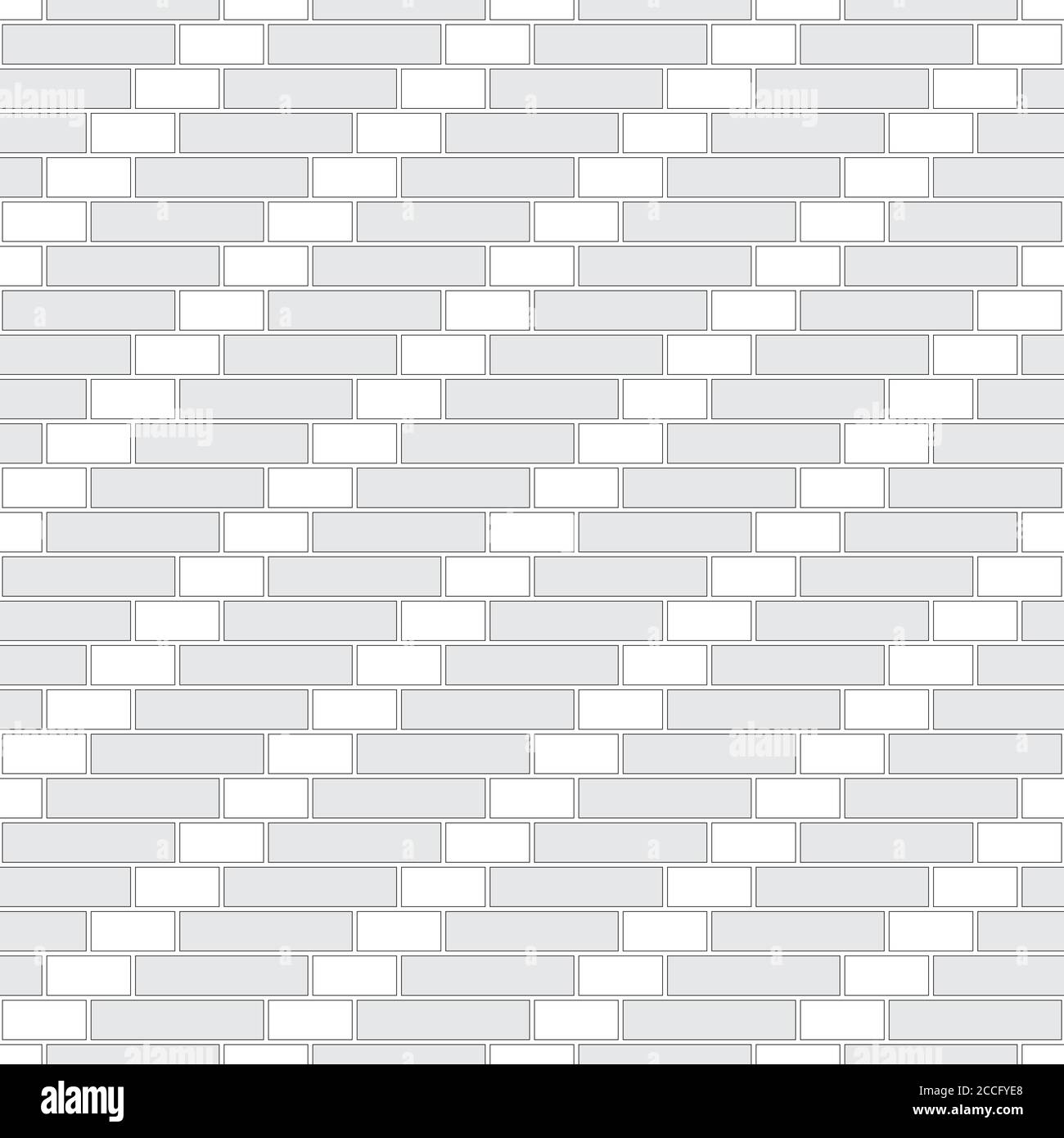 Brickwork texture seamless pattern. Decorative appearance of Gothic brick bond. Ladder masonry design. Seamless monochrome vector illustration. Stock Vector