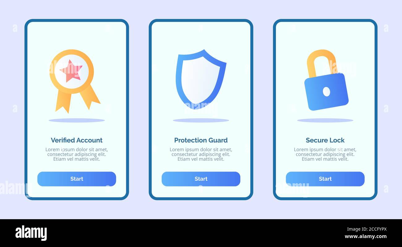 Security verified account protection guard secure lock for mobile apps
