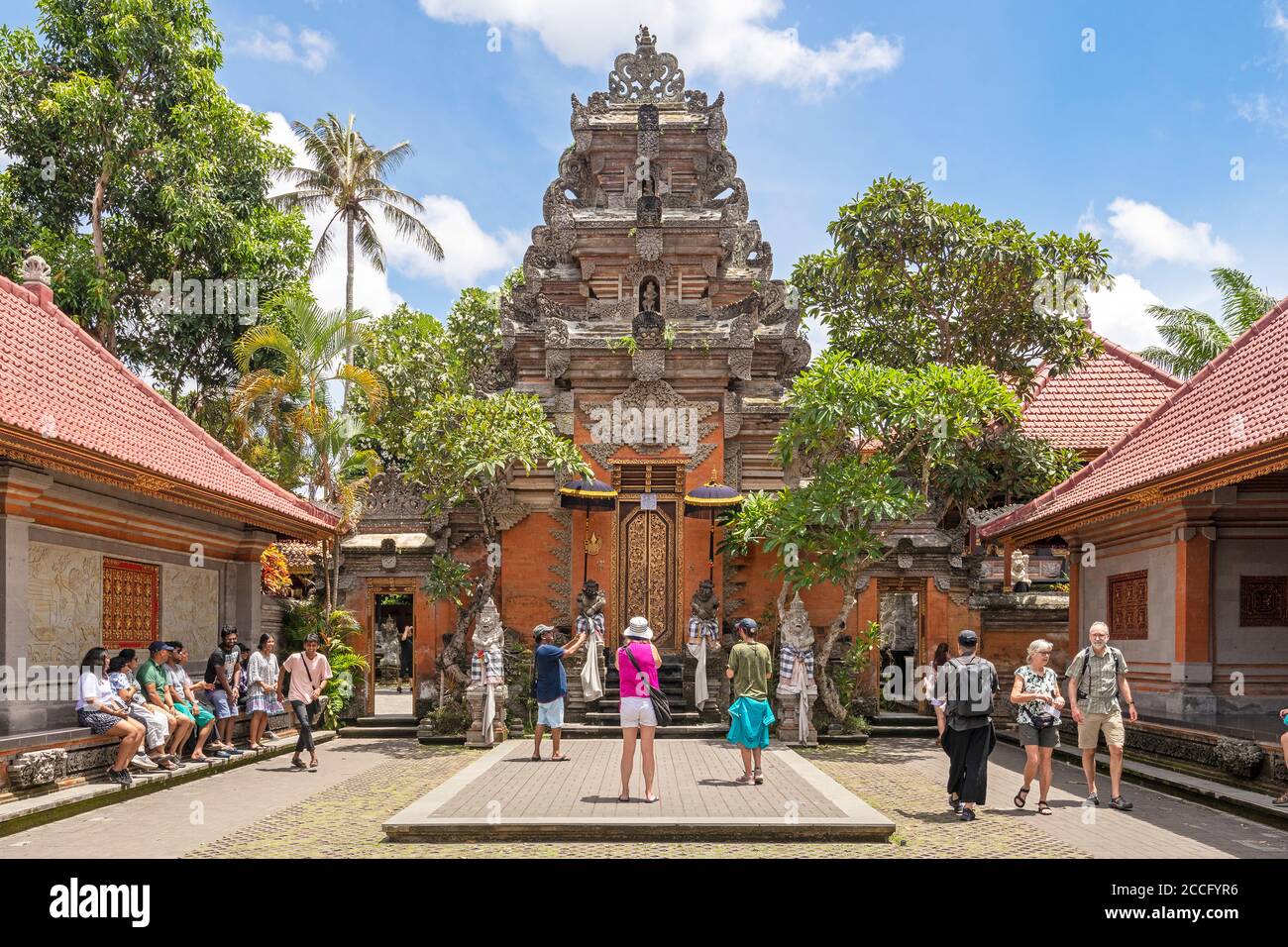 The Ubud Palace, officially Puri Saren Agung, is a historical building  complex situated in Ubud, Gianyar Regency of Bali, Indonesia. The palace  was th Stock Photo - Alamy
