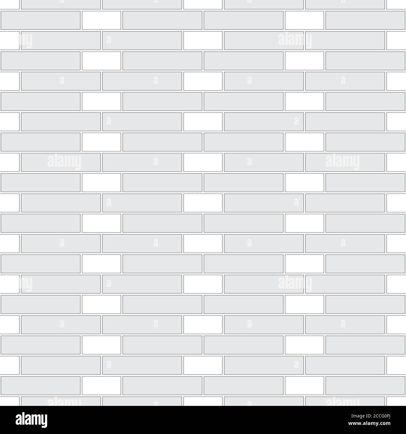 Monk brickwork texture seamless pattern. Decorative appearance of monastery brick bond. Traditional masonry design. Seamless monochrome vector illustr Stock Vector