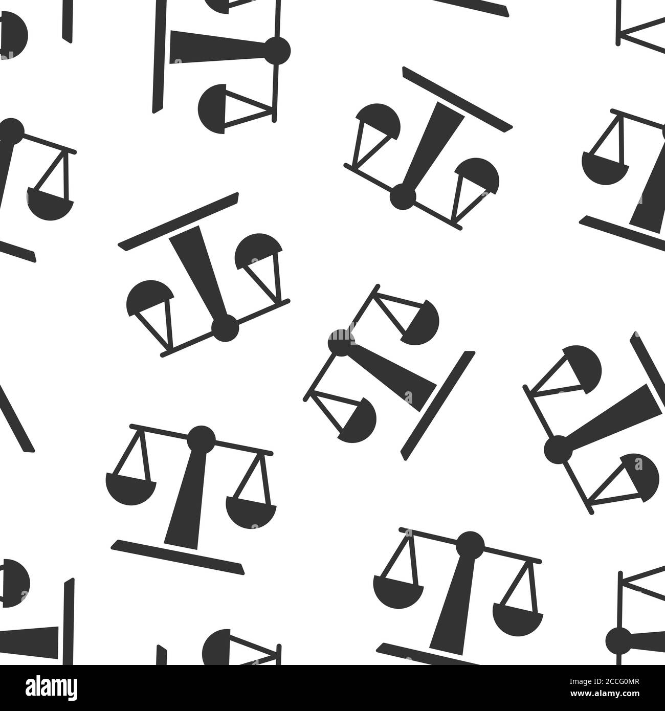 Scale balance icon in flat style. Justice vector illustration on white ...