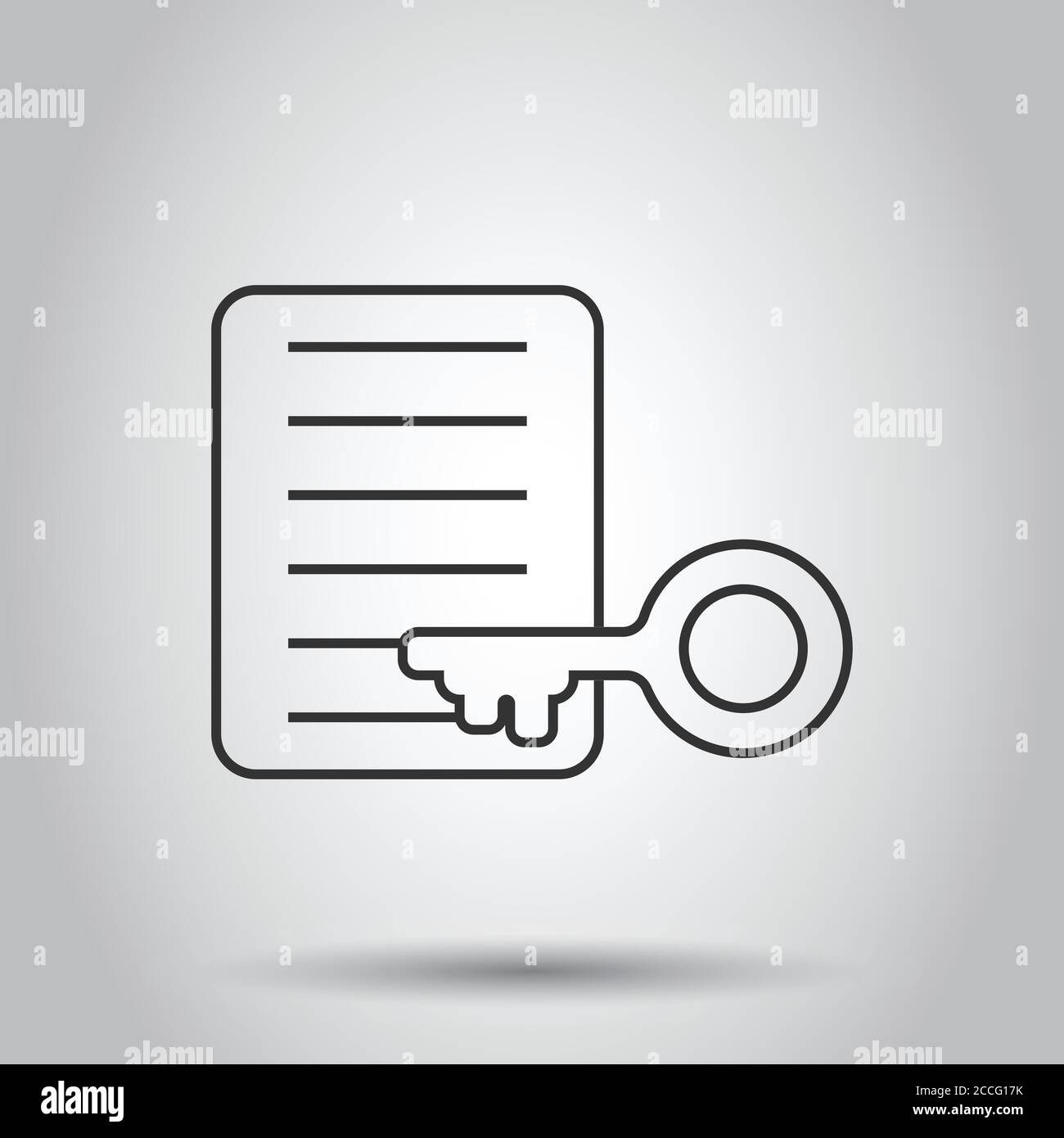 Password Account Icon In Flat Style Keyword Vector Illustration On