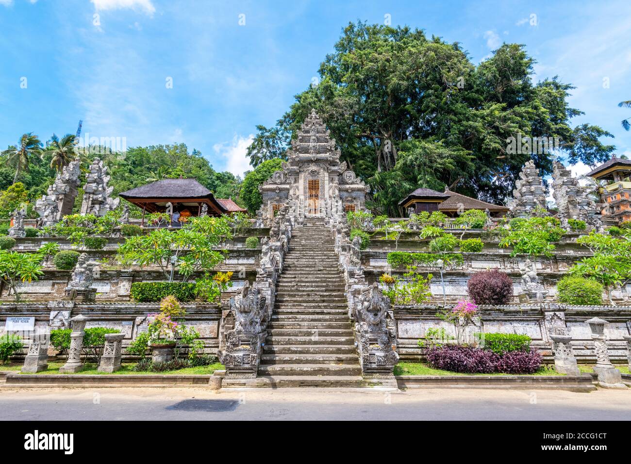 Pura Kehen or Kehen temple is a Balinese Hindu temple located in Cempaga, Bali. The temple is set on the foot of a wooded hill, about 2 kilometres (1. Stock Photo