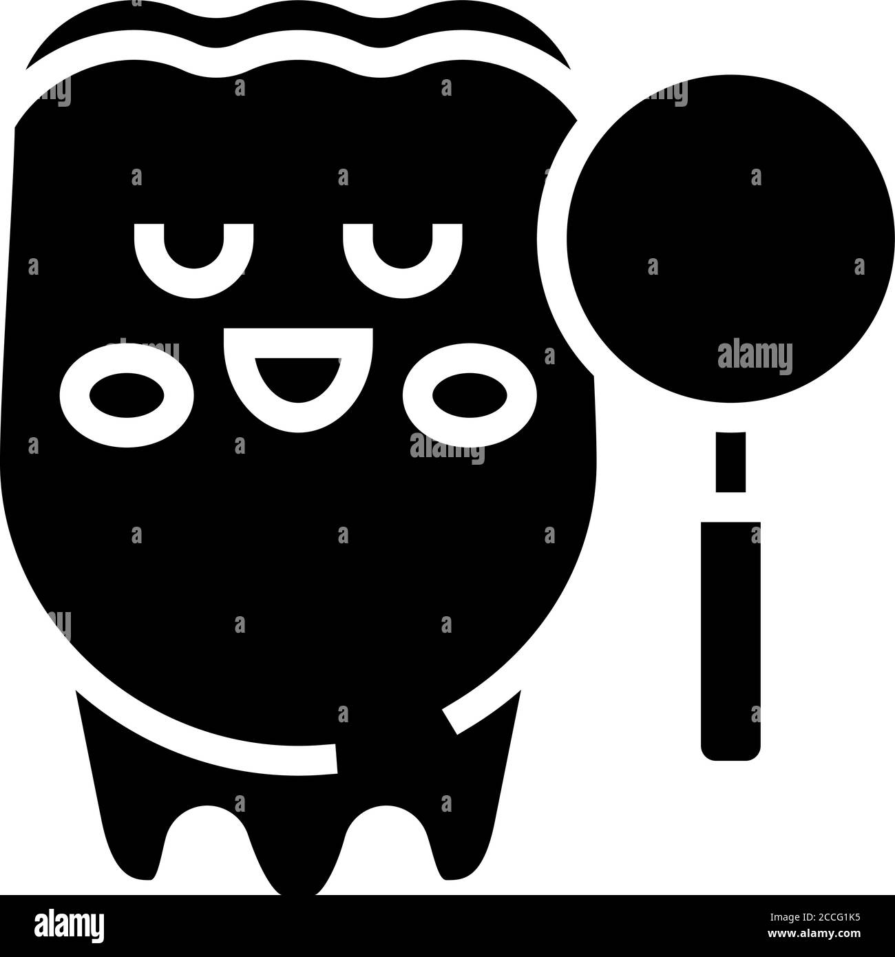 tooth research glyph icon vector illustration Stock Vector Image & Art ...