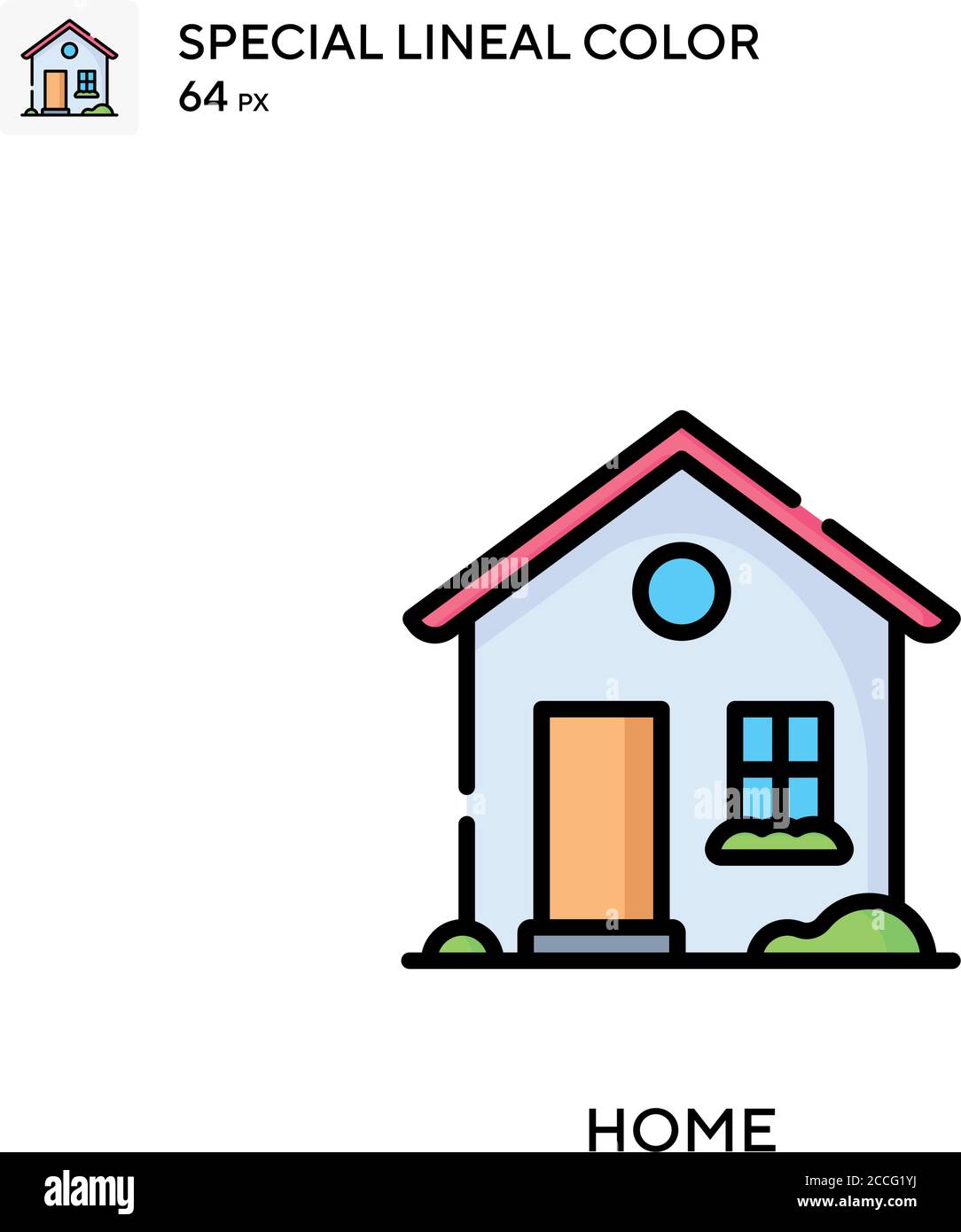Home Special lineal color icon. Illustration symbol design template for ...