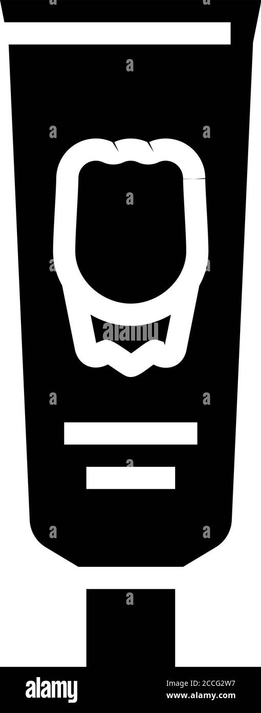 toothpaste tube glyph icon vector illustration Stock Vector Image & Art ...