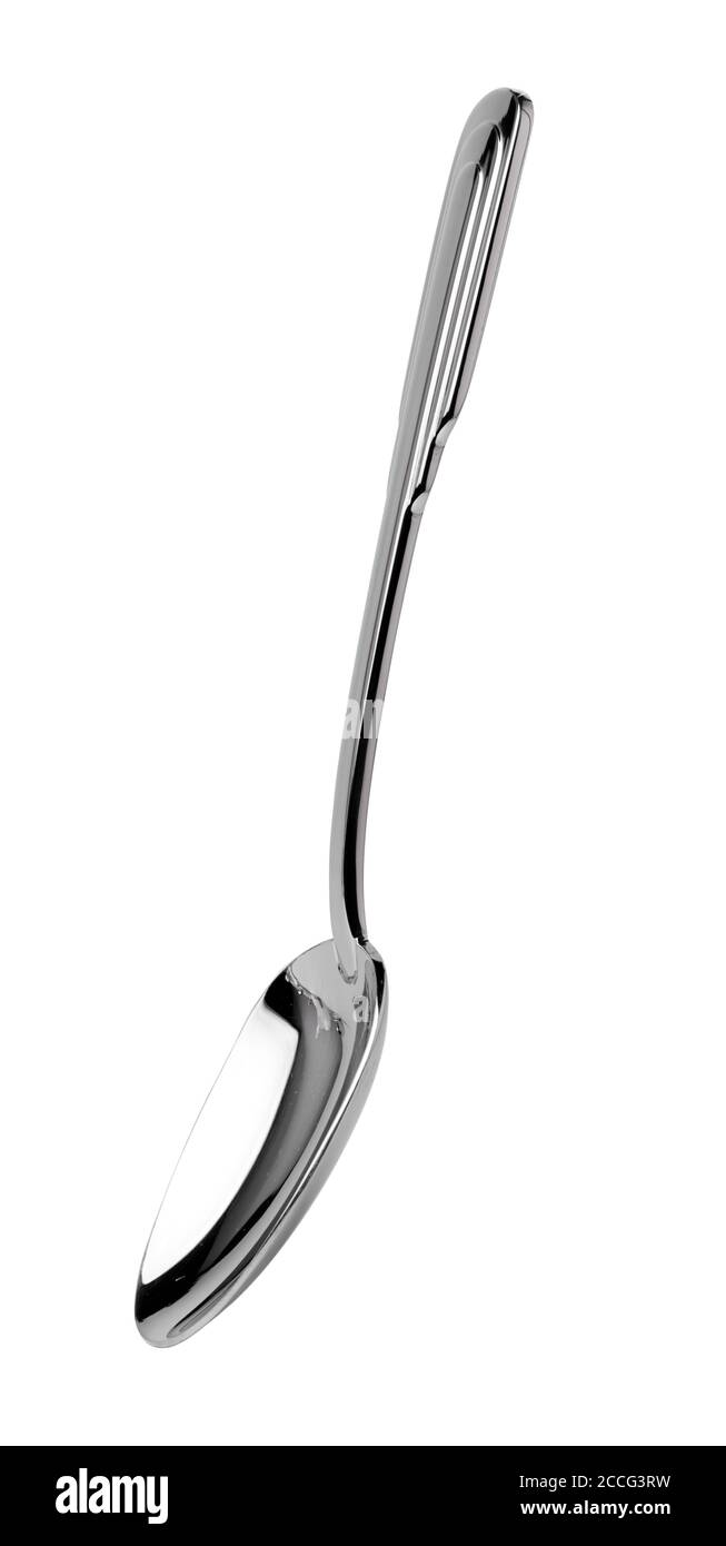 Metal steel spoon isolated on white background Stock Photo Alamy