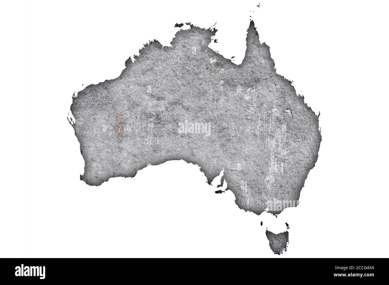 Map of Australia on weathered concrete Stock Photo - Alamy
