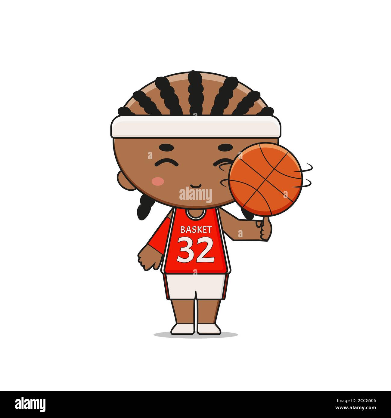 Cartoon Boy Playing Basket Ball Stock Vector - Illustration of athlete,  energy: 34606013